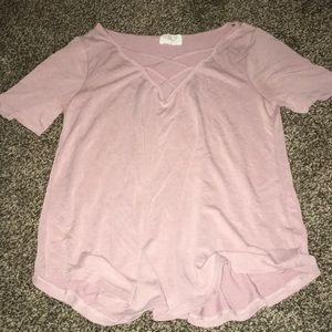 Criss-Cross V-neck Top